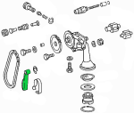 Slide rail, pressure piece chain oil pump (A 116 181 11 59), Mercedes-Benz M117